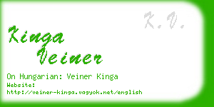 kinga veiner business card